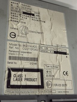 Subaru Legacy/Outback 2DIN radio, 86201AJ420 - 2