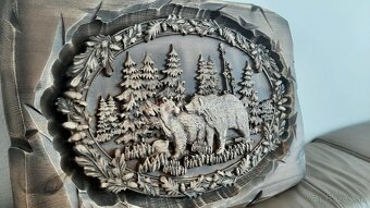 Drevený obraz Poľovnicke motivy 56×39,cm - 2