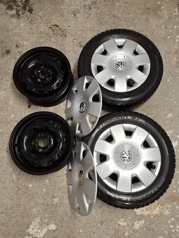 Disky 5x100 R14 VW Polo+zimne pneu 165 70 R14 Nokian - 2