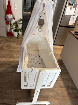 Kolíska pre bábätko s baldachýnom a mantinelom - 2