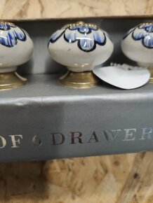 Modro zlaté porcelánové úchytky - 2