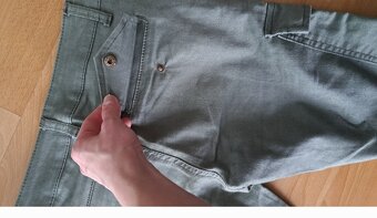 Nové olivové nohavice dievčenské dámske XS - 2