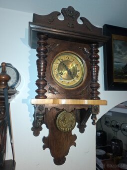 Predám funkčné starožitné mlynárske hodiny Franz Hermle & so - 2