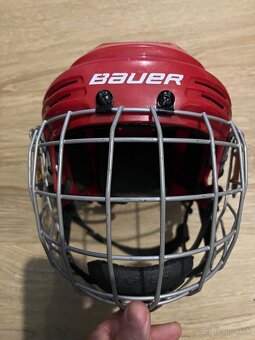 Hokejová prilba Bauer 50-55cm cervena - 2