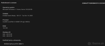 Herný PC - Nvidia ETX 3060 Ti - intel i5-10400F - 2