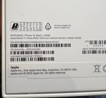 iPhone 15 black 128GB - 2