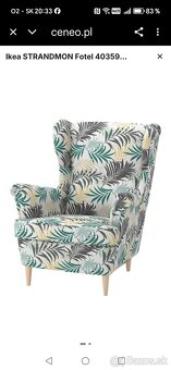 IKEA Strandmon ušiak s podnožkou - 2