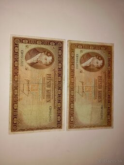 BANKOVKY 500 KČS, VZÁCNÉ SÉRIE, NEPERFOROVANÉ - 2