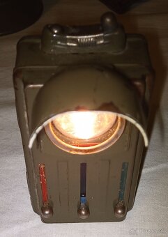 Vojenská baterka 3 farebná ČSLA plechová Army - 2