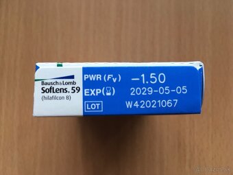 Predám mesačné šošovky značky Softlens, dioptria: -1,50 - 2