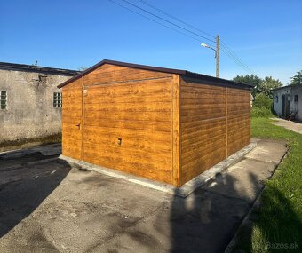 Plechová garáž 4x6m. - 2