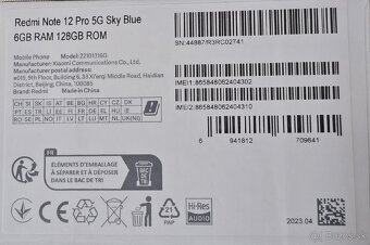 Redmi Note 12 PRO 5G Sky Blue - 2