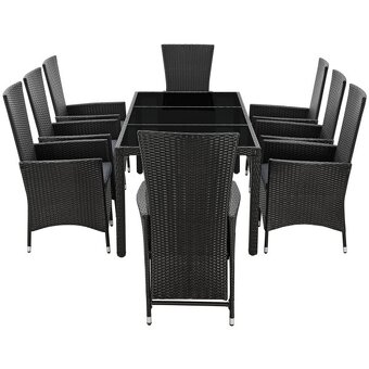 Záhradný ratanový set Rimini Plus - čierna - 2
