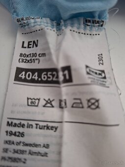 Len plachta svetlomodra 80x130 ikea - 2