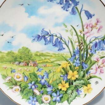 Kompletná sada 4 porcelánové taniere - 4 ročné obdobia - 2
