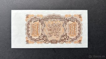 Bankovky ČSR 1 Kčs 1953 BP Neperforovaná UNC - 2