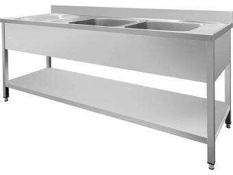 Nerezový dvojdřez s odkapávací plochou - 2