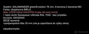 Plastové balkónové dvere Salamander 3sklo - 2
