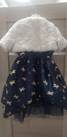 Detské brokátové šaty s tylom zn. H&M veľ.128 + bolerko - 2