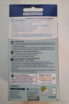 Pláštenka na športový kočík, nova, nepouzita+sietka pouzita - 2