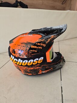 Nová prilva veľkosť M - 56-57cm - Orange Black - 2