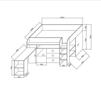 Detské multifunkčné postele TOLEDO - 2