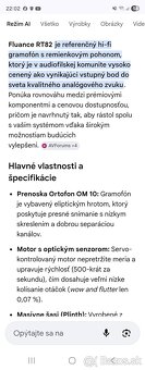 Gramofon Fluance RT82 referenčný - 2