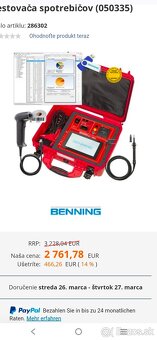 Súprava Benning ST 760+. Skúšačka spotrebičov na skúšanie el - 2