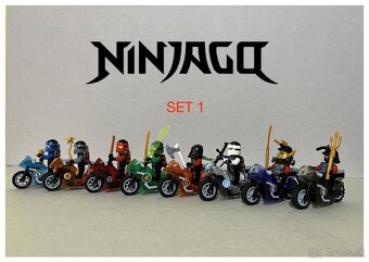 Figurky Ninjago - motorky (8ks) typ lego - nove, nehrane - 2