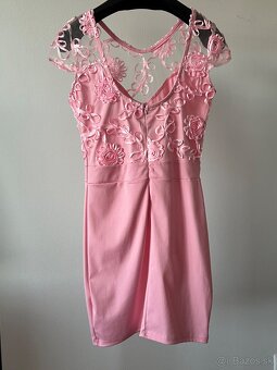 Krásne spoločenské ružové šaty - 2