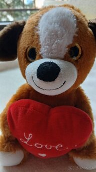 Plysovy psik zo srdiečkom - 2