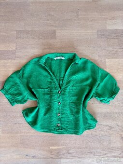 Dámska ľanová košela veľkosť XS, zn. Zara - 2