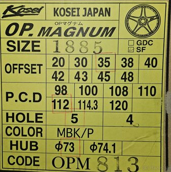 Kosti OP Magnum dvojrozmer  5x112 - 2