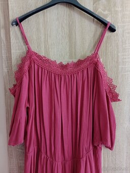 Super bordové šaty s čipkou - 2