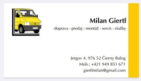 Preprava, predaj, servis, služby, sťahovanie, vypratávanie. - 2