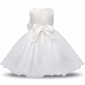 Predám biele dievčenské šaty s mašľou NOVÉ - 2