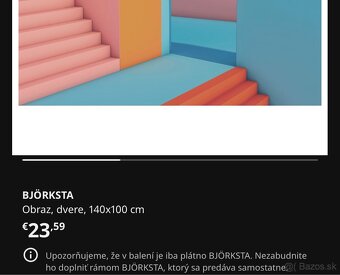 IKEA BJORKSTA doorway obraz s rámom 140x100 - 2