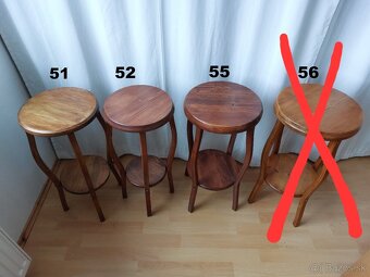 Drevený stojan na kvety - 3 kusy - 2