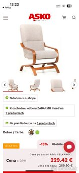 Kreslo Nela, pohodlne, nevysedene - 2