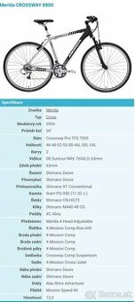 bicykel Merida veľkosť M crossway 8800 - 2