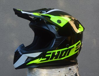 juniorská prilba CE06 okuliare shot žltá fluo - 2