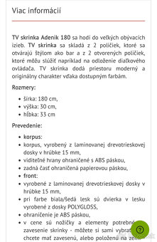 TV stolík /skrinka Adenik 180 MDF - 2
