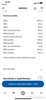 Rozkladacia postel BRIMNES - 2