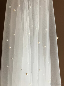 Svadobný závoj s perličkami - 2