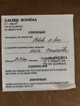 Obraz Karel Vondráček, Potok v lese olej na desce60x73 - 2