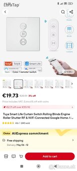 Tuya wifi moduly na ovládanie žalúzií - 2