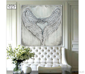 Strážny anjel - Vintage krídla 100x100 cm - 2