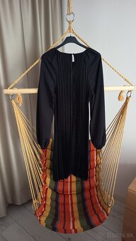 Dámske šaty čierne nové XL plisované - 2