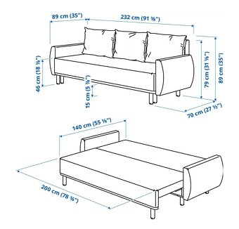 Rozkladací gauč IKEA - 2