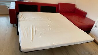 Kožená rohová sedačka s postelou - 2